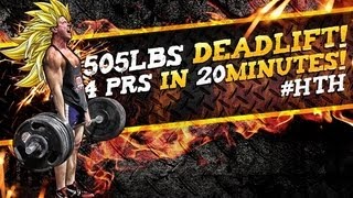 505lbs Deadlift 4 PRs in 20minutes HTH 4152013 [upl. by Yanffit]