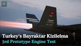 Turkey’s Bayraktar Kizilelma PT3 Unmanned Fighter Jet Successfully Completes Engine Run Test [upl. by Olnek]