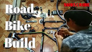 ROAD BIKE BUILD  Mosso 735TCA  Shimano Claris Groupset  Meroca MX23 Wheelset [upl. by Emil]