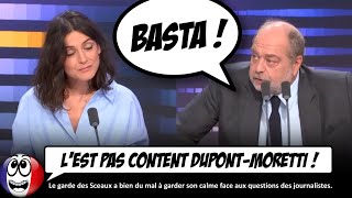 Éric DupontMoretti SÉNERVE et REFUSE de répondre aux questions des journalistes [upl. by Otiv]