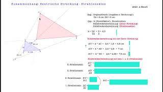 Zentrische Streckung Strahlensätze [upl. by Vasiliu]