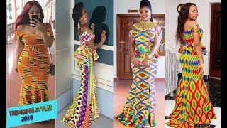 Latest Kente Dresses 2018 The African Kente dresses for Stylist Ladies [upl. by Nosa]