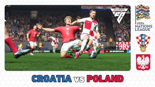 CROATIA vs POLAND  UEFA Nations League 202425 [upl. by Montanez]