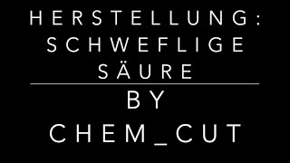 Herstellung von schwefliger Säure [upl. by Acysej]