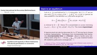 Filippo Santambrogio Equilibria and regularity in Mean Field Games with density penalization or [upl. by Ydnagrub396]