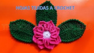 Hojas tejidas a crochet fáciles de tejer [upl. by Burrill]