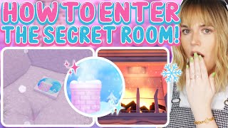 HOW TO ENTER THE SECRET ROOM AND GET THE CHIMNEY SURFER BADGE IN THE NEW WINTER UPDATE 🏰Royale High [upl. by Zetnauq]