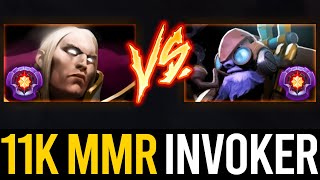 11K MMR MASTER INVOKER vs MASTER TIER TINKER MID  Dota 2 Invoker [upl. by Ellohcin]