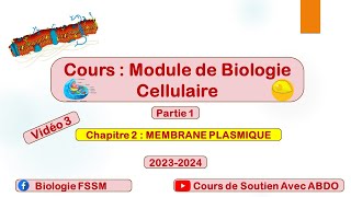 Biologie Cellulaire BCG S1  Partie de la membrane plasmique vidéo 3 [upl. by Airotkiv]