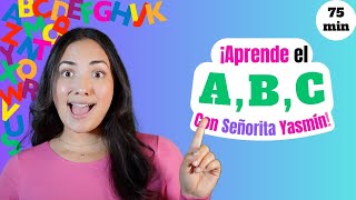 Spanish for littles  Español para pequeños con Señorita Yasmín  learn the ABCs and first words [upl. by Nolaf465]