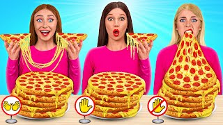 No Hands vs One Hand vs Two Hands Eating Challenge  Funny Food Situations by TeenDO Challenge [upl. by Eimiaj]