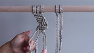 DIY Macrame Tutorial  Zig Zag Patterns [upl. by Ellerol804]