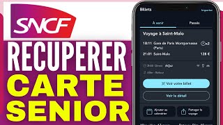 Comment Récupérer Ma Carte Avantage Senior Sncf  2025 [upl. by Lednar70]