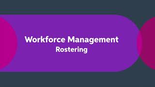 MYOB Advanced Workforce Management  Rostering Video [upl. by Attenohs628]