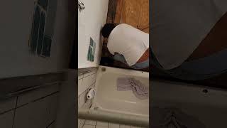 Fixing bathroom floorboard [upl. by Ellison]