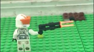 StopmotionLego Clone trooper Test firing Battle Droids￼￼￼ [upl. by Ahsakat]