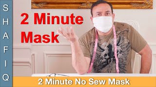 Make a Mask in 2 Minutes No Sewing No Stitching Fastest amp Easiest Method in Urdu Hindi  SKD [upl. by Ellivnarg]