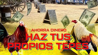 COMO HACER UN TEPEE O TIPI PARA GALLOS  ahorra dinero  Gallos finos [upl. by Hueston]