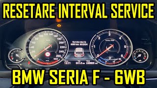 Resetare Service BMW Seria F 6WB F30 F31 F32 F33 F34 F36 F10 F11 F06 F12 F13 F01 F25 F26 F15 F16 [upl. by Neelya]