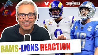 RamsLions reaction Goff gets revenge vs McVay Matt Stafford best QB in NFC  Colin Cowherd NFL [upl. by Anahsit]