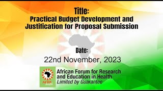 Practical Budget Development and Justification for Proposal Submission [upl. by Inaflahk]