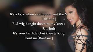 Cardi B Like WhatFreestyle LYRICS VIDEO [upl. by Tali]