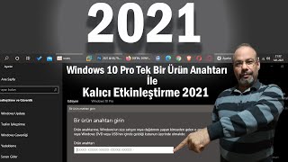 Windows 10 Pro Tek Bir Ürün Anahtarı İle Kalıcı Etkinleştirme 2024 [upl. by Ode]