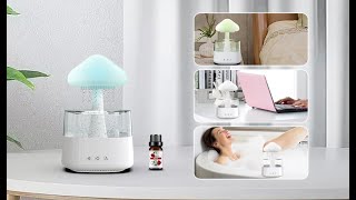 How to use essential oil diffuser rain cloud air humidifier with night light [upl. by Garold583]