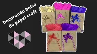 Decorando bolsas de papel kraft  Tips Papeleros [upl. by Gahan]