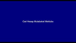 Cari Hesap Mutabakat Mektubu [upl. by Yenots]