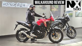 Honda NX500 First Look Walkaround India Review Exhaust Sound [upl. by Nivram]