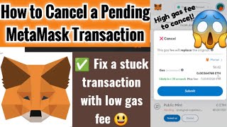 How to Cancel a Pending MetaMask Transaction  Fix Stuck Transaction with Low Gas Fee  Custom Nonce [upl. by Alexandro]