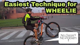 How to Wheelie a Bicycle Which Does not Have GEARS  🔥🔥🔥 [upl. by Ateval]