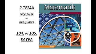 9 SINIF MATEMATİK 20242025  104 ve 105 SAYFA  MEB YENİ MÜFREDAT [upl. by Marek]