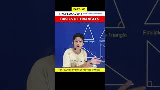 BASICS OF TRIANGLES PART 3 IN HINDI shorts tiklesacademyofsuccess triangle maths [upl. by Lhadnek]