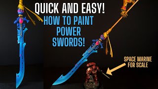 Speed painting POWER SWORDS How to paint Eldar Lightsabers [upl. by Pani771]