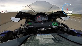 Kawasaki Ninja H2 200 MPH  322 KMH Top Speed GPS Verified [upl. by Wernher704]