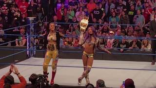 Bayley and Sasha Banks entrance live at Smackdown [upl. by Shaffert]