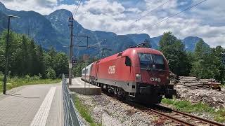 Abfahrt des SonderSchnellzug 16714 am 24062024 in Obertraun Koppenbrüllerhöhle [upl. by Emelda]