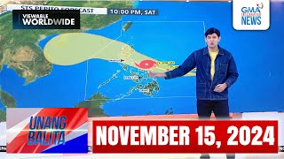 Unang Balita sa Unang Hirit NOVEMBER 15 2024 HD [upl. by Dranyar]