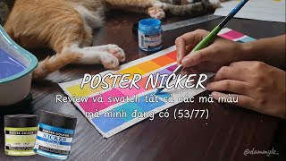 review and swatch  NICKER poster color [upl. by Wardlaw]