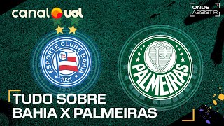 BAHIA X PALMEIRAS ONDE ASSISTIR TRANSMISSÃO AO VIVO E HORÁRIO PELO BRASILEIRÃO [upl. by Neroc275]