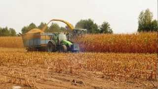 Grazit John Deere 7300 Usługowe koszenie kukurydzy 2012  ensilage [upl. by Ru]