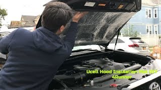 4Runner Uxcell Hood Insulation Mat Install [upl. by Shama]