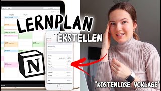 LERNPLAN ERSTELLEN für TOP Noten  Studium Abitur Schule kostenlose Notion Vorlage [upl. by Ambrosia776]