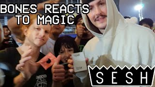 TEAMSESH BONES FUNNY REACTION TO MAGICIAN [upl. by Mimi]