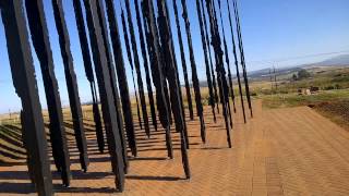 Amazing sculpture at the Nelson Mandela Capture site sorry about the wind noise [upl. by Ahsilef]