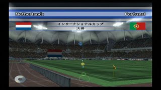 『ワールドサッカーウイニングイレブン82004 インターナショナルカップ【ポルトガル編】7』決勝T 決勝 オランダ vs ポルトガル [upl. by Nnel]