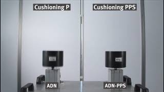 Festo PPS Pneumatic Cylinder Cushioning In Operation [upl. by Ahseikan]