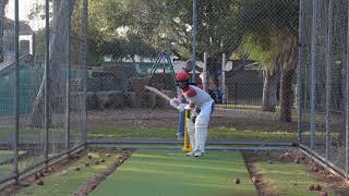 Net Practice cricket batting by 11 years old boy JUNE 2021 [upl. by Cristy287]